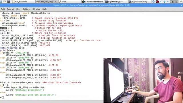 How to Control LED using Raspberry pi Bluetooth through Mobile Application. смотреть онлайн