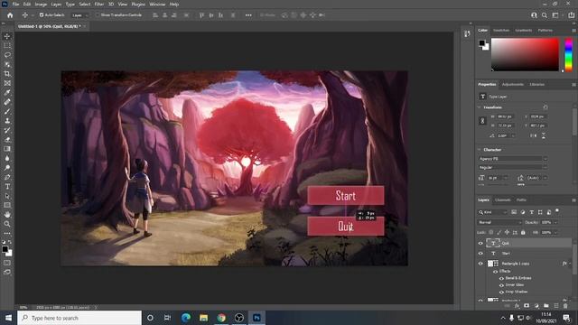 Photoshop - Creating menu assets for games development (Unreal Engine) смотреть онлайн