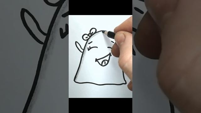 КАК нарисовать МИЛОЕ ПРИВИДЕНИЕ #shorts смотреть онлайн