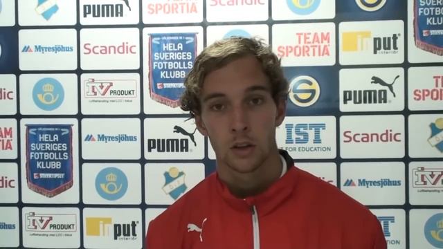 Intervju med Alexander Henningsson efter Östers IF - Varbergs BoIs. смотреть онлайн