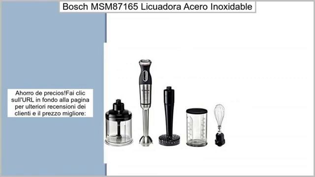 Bosch MSM87165 - Licuadora (Acero inoxidable, Negro, Acero inoxidable, 6.3 cm, 6.3 cm, 40.2 смотреть онлайн