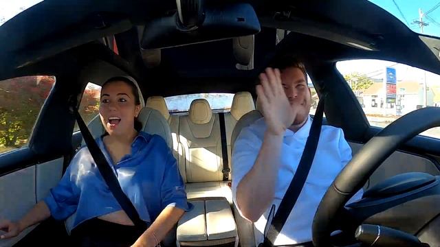My Girlfriend and I React to Tesla Model S Performance - Launch Control Reactions - Accelerations смотреть онлайн