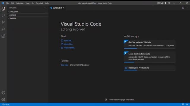 How to create folder and file | VSC | Python смотреть онлайн