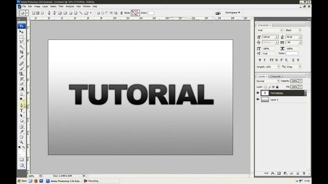 Photoshop Tutorial - Create a glossy text effect! смотреть онлайн