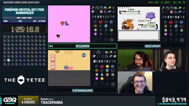 Pokémon Crystal by Keizaron, 360Chrism and Shenanagans in 2:34:41- AGDQ 2022 Online смотреть онлайн