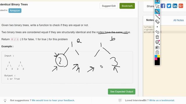 13.9 IDENTICAL BINARY TREES(Tree)-Interviewbit #tree#programming#bst смотреть онлайн