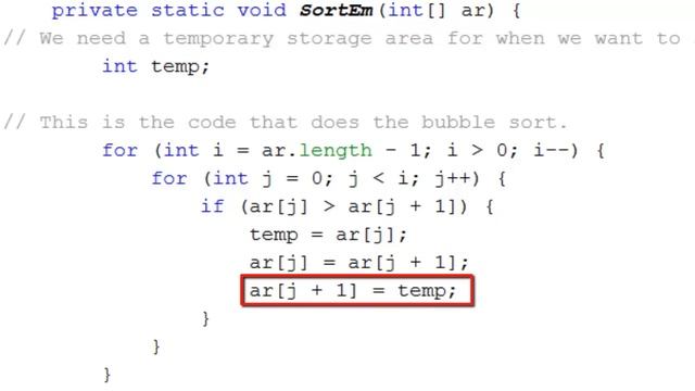 Java - Bubble Sort смотреть онлайн