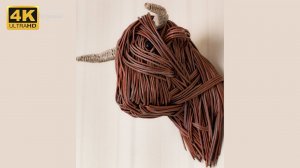 Плетем голову быка.