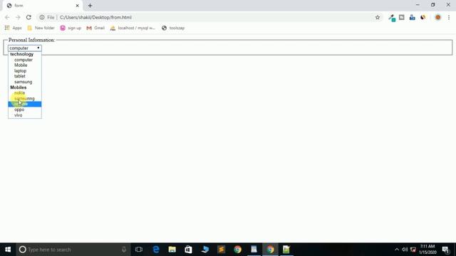 Html Select Tag | Html Option Tag in Hindi Part 24 | programmer shakil смотреть онлайн