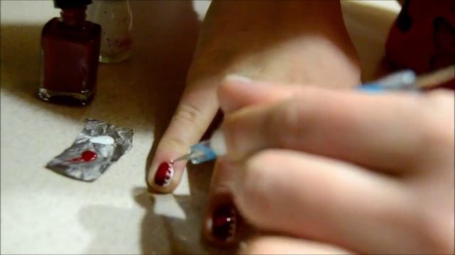 Маникюр с дотсом.Дизайн ногтей. Маникюр. Рисунки на ногтях. смотреть онлайн