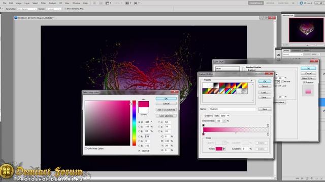 Светящееся сердце ко дню Св. Валентина — Урок Photoshop смотреть онлайн