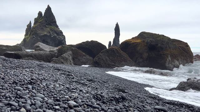 Black Sand Beach Reynisfjara Iceland 4K смотреть онлайн
