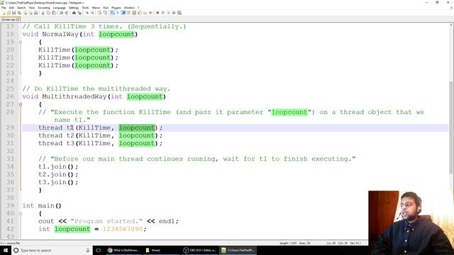 What Is Multithreading? A Very Simple C++ Multithreading Example смотреть онлайн