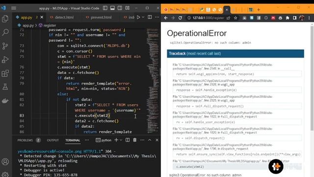 Sqlite3 OperationalError - No such column [RAW] смотреть онлайн