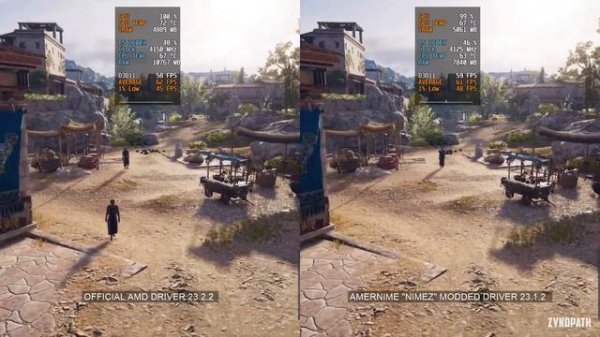 Modded vs Official AMD Drivers Performance Comparison - Amernime Nimez Driver