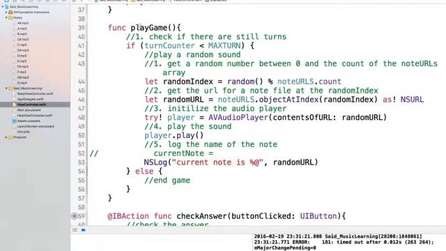 IT1045C - Swift 2.1: Module 4 - Music Learning - Iteration 3 - Start Game - Part II 7/13 смотреть онлайн