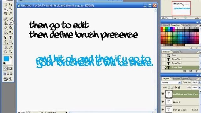 saveing a brush or pattern in ur ps(photoshop смотреть онлайн