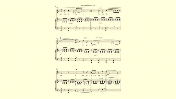 O del mio dolce ardor - accompaniment - Gluck - D minor