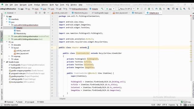 Folding Cell Animation | Android Studio смотреть онлайн