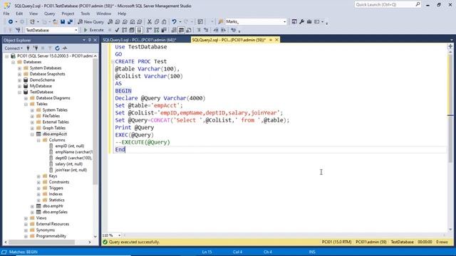 Dynamic Sql in SQL Server смотреть онлайн