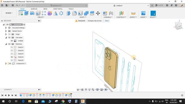 How to make iphone 13 pro In fusion 360 | Fusion 360 Tutorial for beginners смотреть онлайн