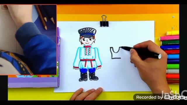 Как нарисовать Белорусский народный костюм на День народного единства смотреть онлайн