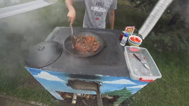 Жареный лагман в садже. смотреть онлайн