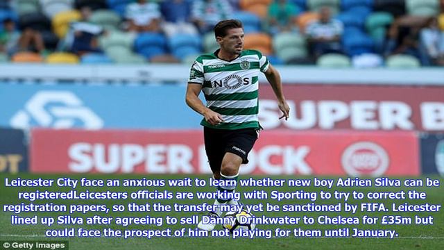 Leicester face anxious wait on registration of new boy adrien silva смотреть онлайн
