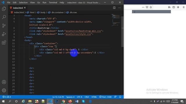 Responsive Web Design || Bootstrap 4.5 || Part - 30|| offset смотреть онлайн