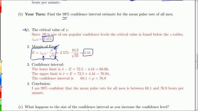 Chapter 7.2: Estimating a Population Mean and Sample Size (sigma known) смотреть онлайн