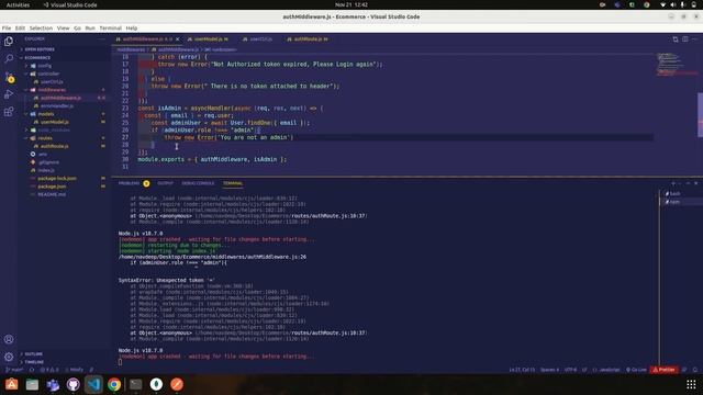 Mern ECommerce: Protected Routes, MongoId Validation, User Status Functionality | Mern Stack Projec смотреть онлайн