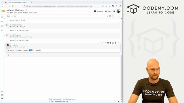 Tensor Math Operations - Deep Learning with PyTorch 4 смотреть онлайн
