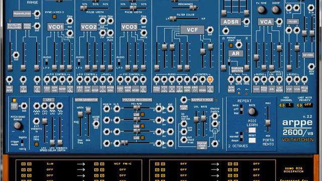 Arppe 2600va - VST synthesizer - factory presets demo (part 5 - rhythmic) смотреть онлайн