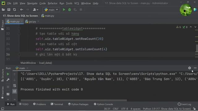 D5: Tải dữ liệu từ mySQL lên màn hình tableWidget, Qt designer, 2021 "lato' channel" смотреть онлайн