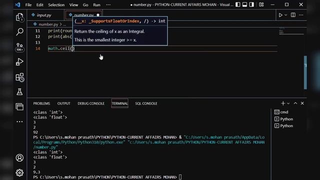Working with Numbers in Python | Mohan Prasath S смотреть онлайн