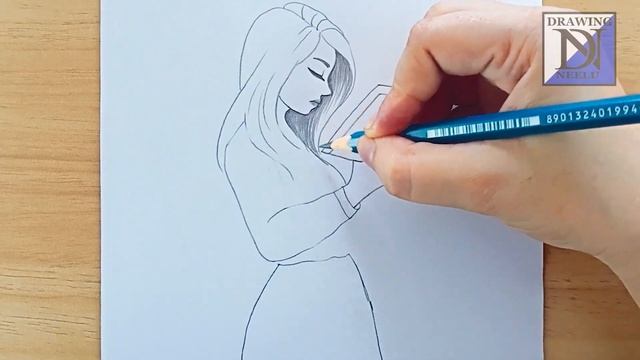 How To Draw A Girl Reading A Book | Drawing For Beginners | Pencil Drawing | Simple Drawings