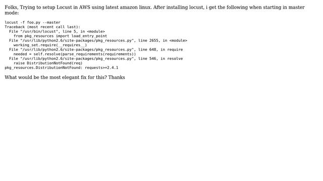 DevOps & SysAdmins: Locust AWS python requirements fails смотреть онлайн