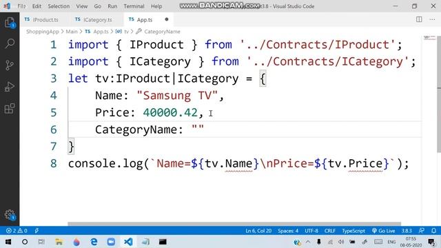 Typescript 97..what is interface or contract in typescript смотреть онлайн