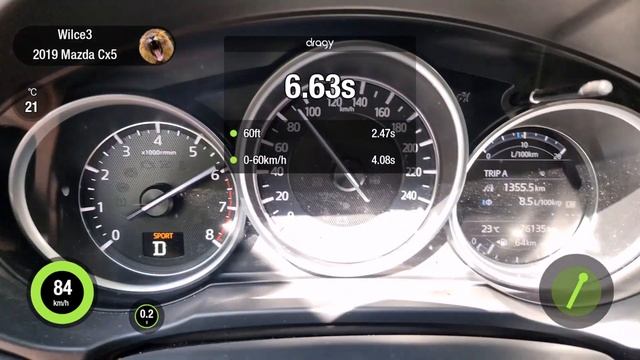MAZDA CX-5 II SUV 2.5 SKY-G Acceleration 0-100km/h DRAGY смотреть онлайн