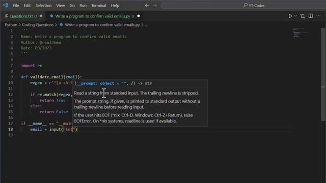 Validate emails with python смотреть онлайн