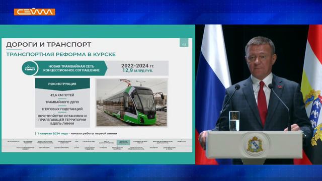 Отчет Губернатора Романа Старовойта о деятельности Правительства Курской области в 2022 году смотреть онлайн