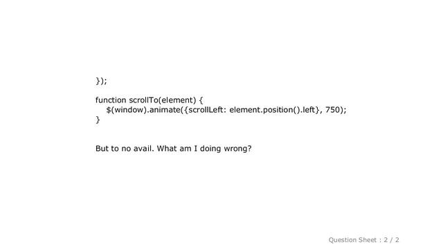 jQuery : jquery: animate scrollLeft смотреть онлайн
