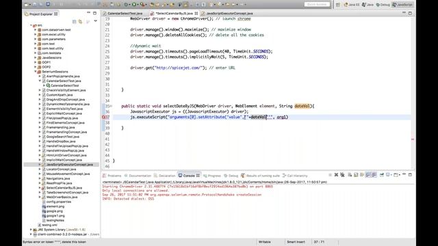 Handle Calendar/DatePicker using JavaScriptExecutor - Session -17 смотреть онлайн
