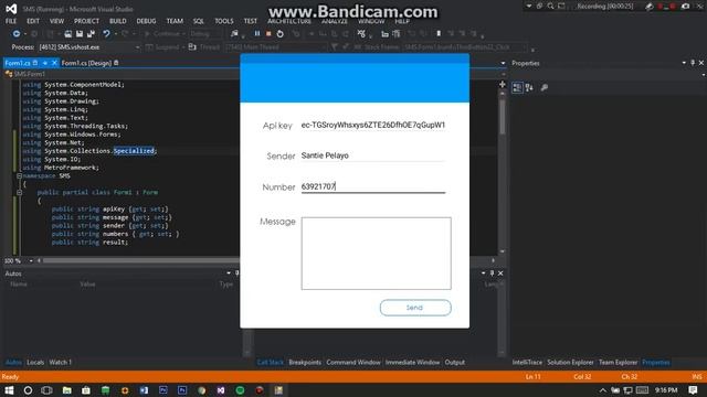Sending SMS using C# and textlocal API (FREE SOURCE CODE) смотреть онлайн