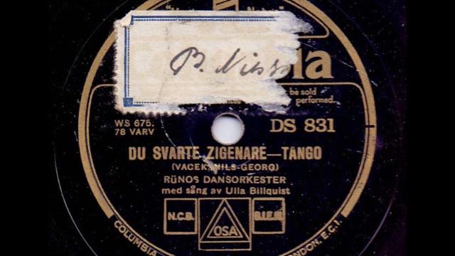 RÜNOS DANSORKESTER SÅNG ULLA BILLQUIST - DU SVARTE ZIGENARE смотреть онлайн