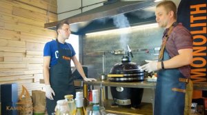 Готовим на гриле Monolith Classik. Овощи, креветки, стейки и пиццу.