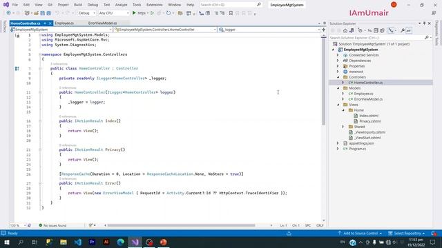 Understanding Asp.Net Core MVC Project Files and Folders | IAmUmair смотреть онлайн