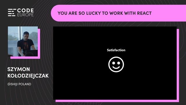 Szymon Kołodziejczak (Shiji Group) – "You are so lucky to work with React" at Code Europe 2022 смотреть онлайн