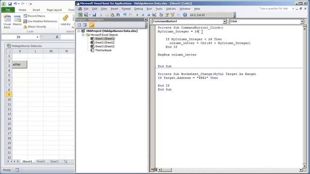 vba excel convert number to column letter смотреть онлайн