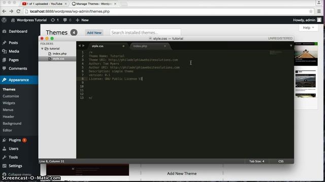 Wordpress Development Tutorial: 1 Basic File Set Up смотреть онлайн